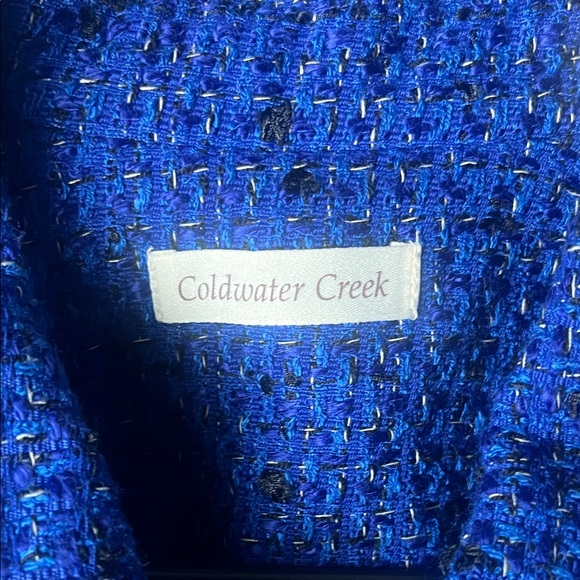 Coldwater Creek Textured Blue Jacket - Picture 2 of 7